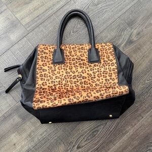 Women’s Galian New York Elegant Leopard and Black Tote Bag